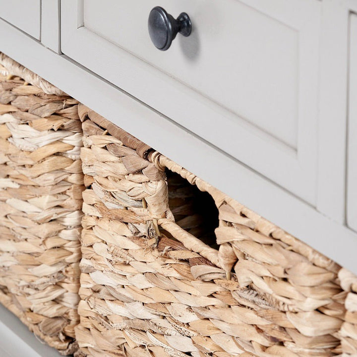 Devonshire Putty Pine 3 Drawer 3 Basket Cabinet6 - Duck Barn Interiors