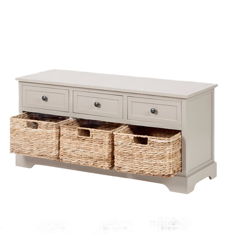 Devonshire Putty Pine 3 Drawer 3 Basket Cabinet10 - Duck Barn Interiors