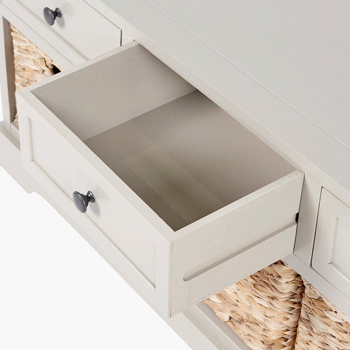Devonshire Putty Pine 3 Drawer 3 Basket Cabinet3 - Duck Barn Interiors