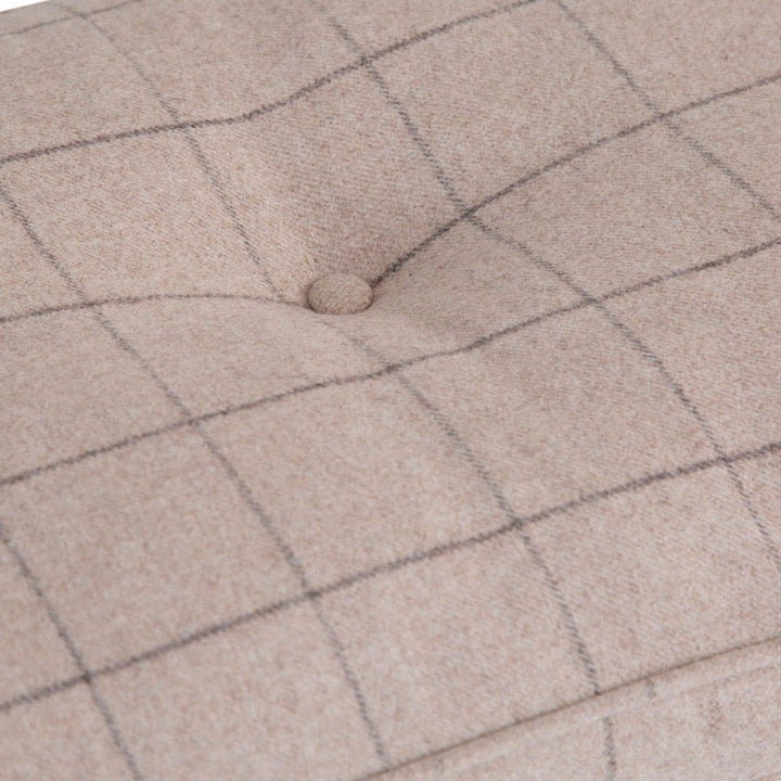 Dining Bench Cushion - Natural Check - 2m4 - Duck Barn Interiors