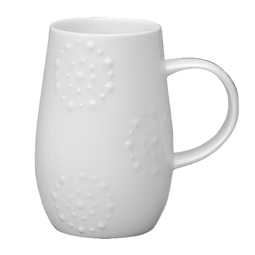 Droplet White Bone China Mug - Kaleidoscope