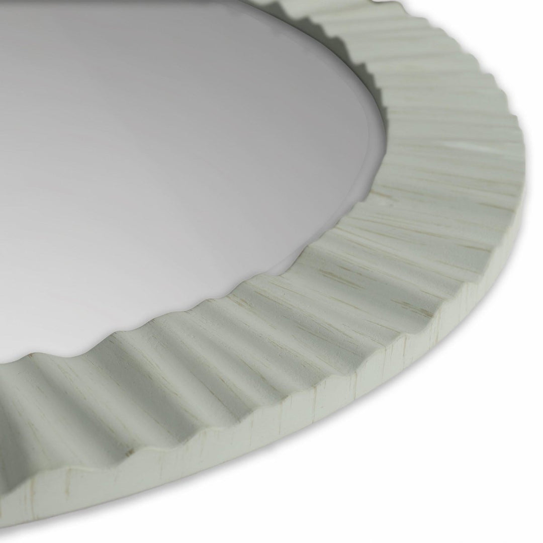 Durham Round Wall Mirror - 70cm - Soft Green2 - Duck Barn Interiors