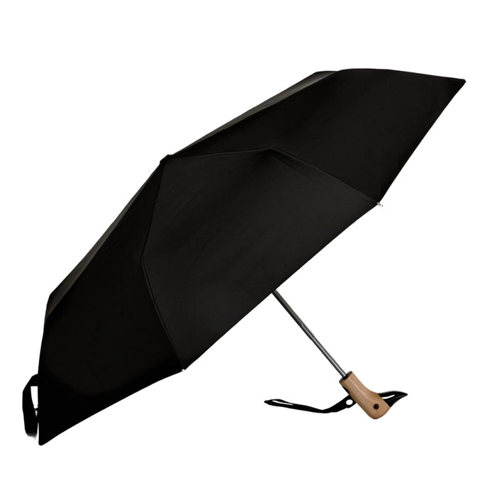 Black Compact Eco-Friendly Duck Umbrella