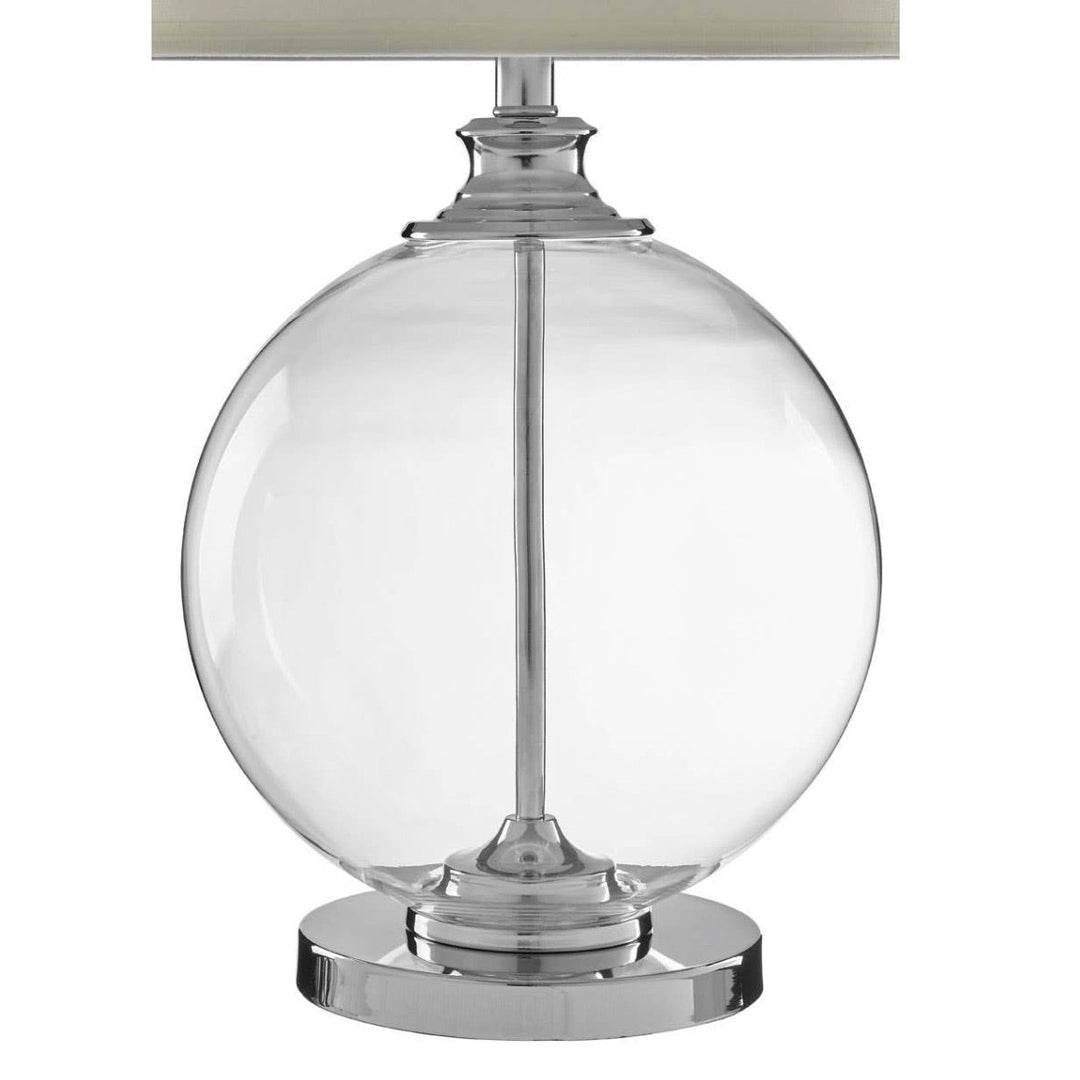 Edna Glass Table Lamp with Ivory Silk Shade - Small3 - Duck Barn Interiors