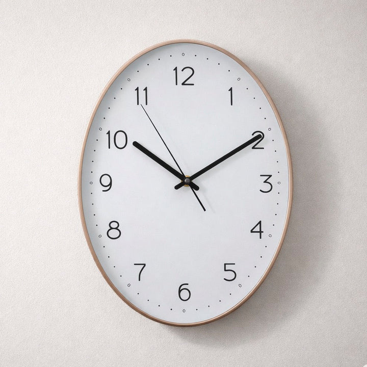 Elko Oval Wall Clock - Copper (35cm)2 - Duck Barn Interiors