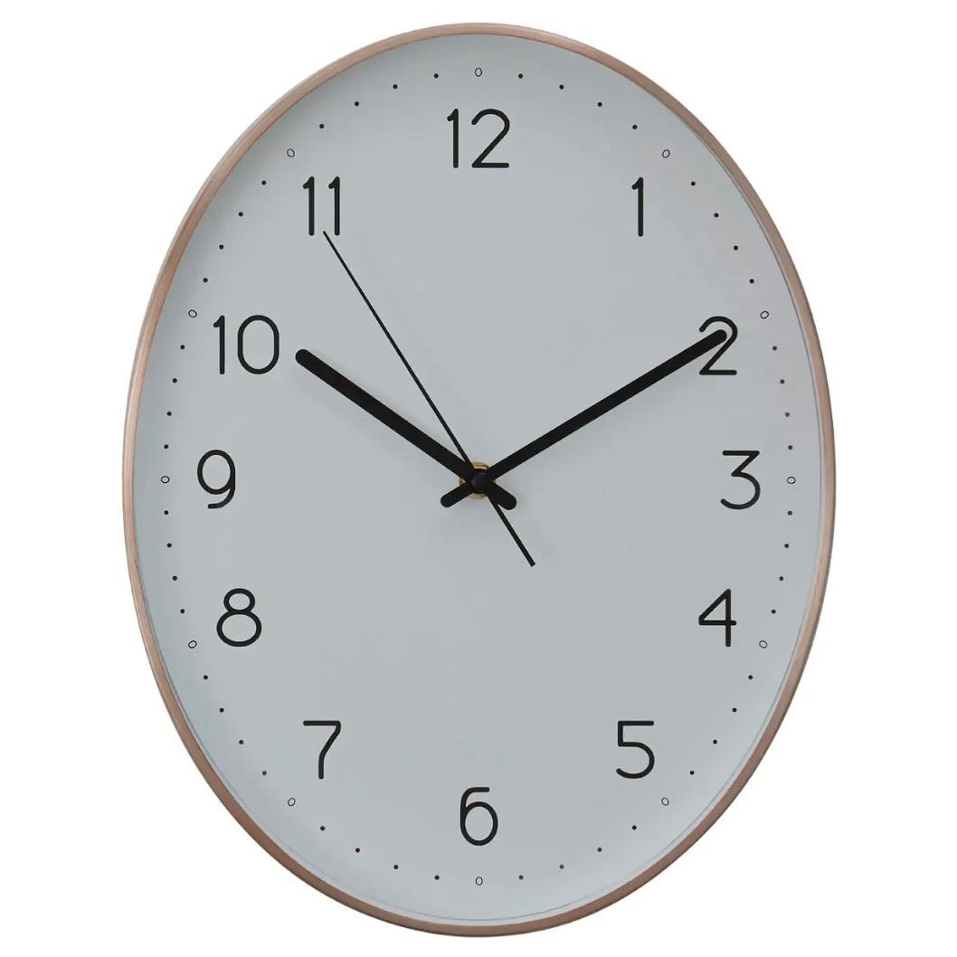 Elko Oval Wall Clock - Copper1 - Duck Barn Interiors