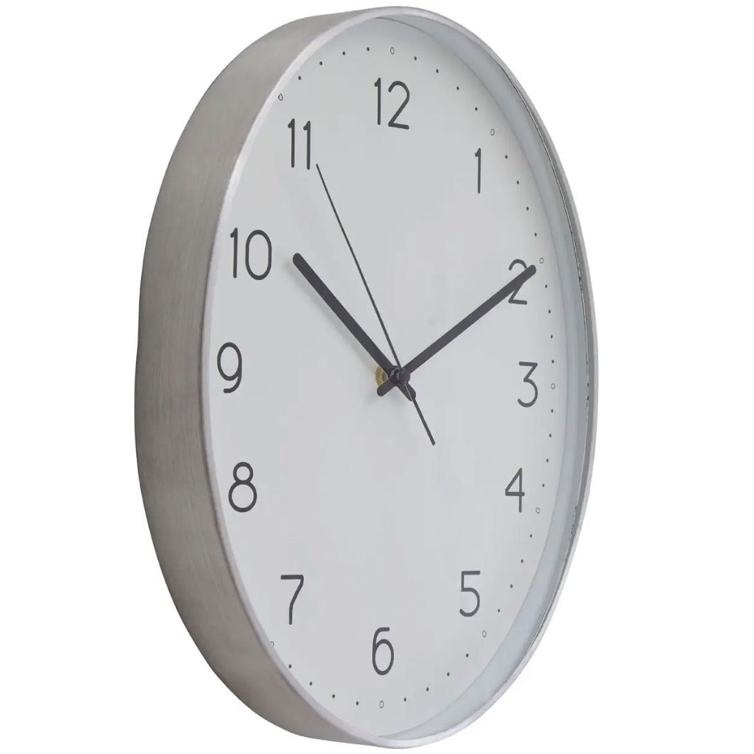 Elko Oval Wall Clock - Silver3 - Duck Barn Interiors