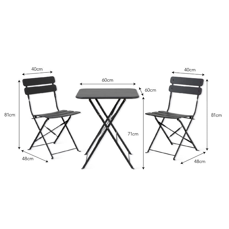 Elmley Bistro Set - Carbon19 - Duck Barn Interiors