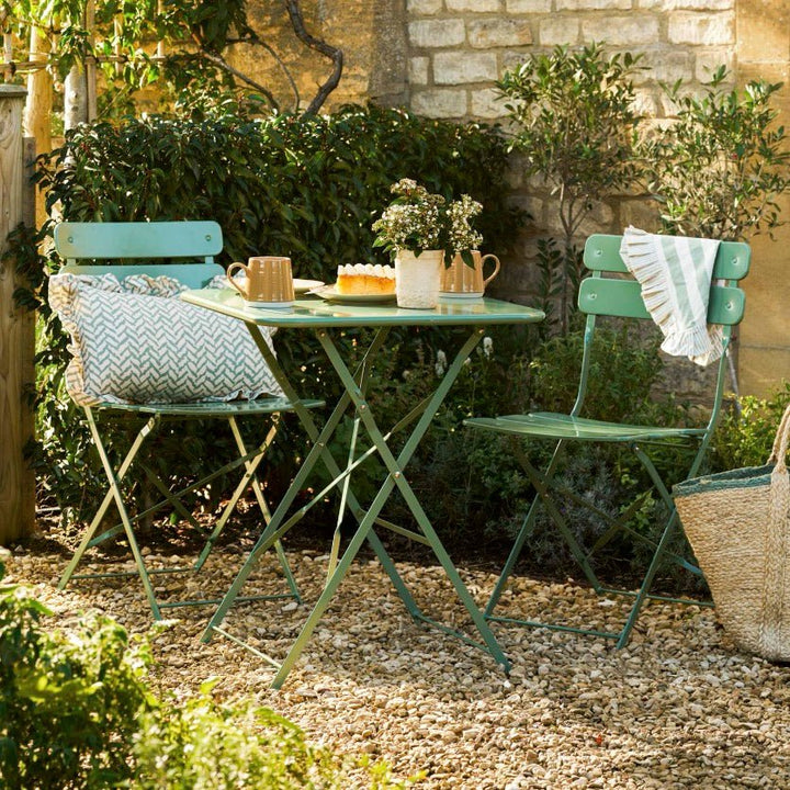 Elmley Bistro Set - Thistle Green1 - Duck Barn Interiors