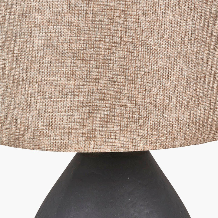 Erika Textured Ceramic Floor Lamp - Black2 - Duck Barn Interiors