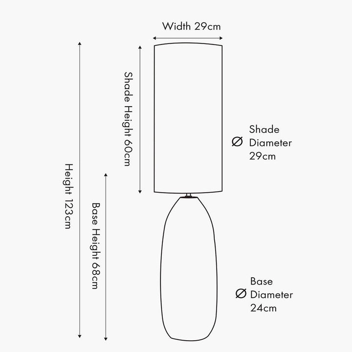 Erika Textured Ceramic Floor Lamp - Black6 - Duck Barn Interiors