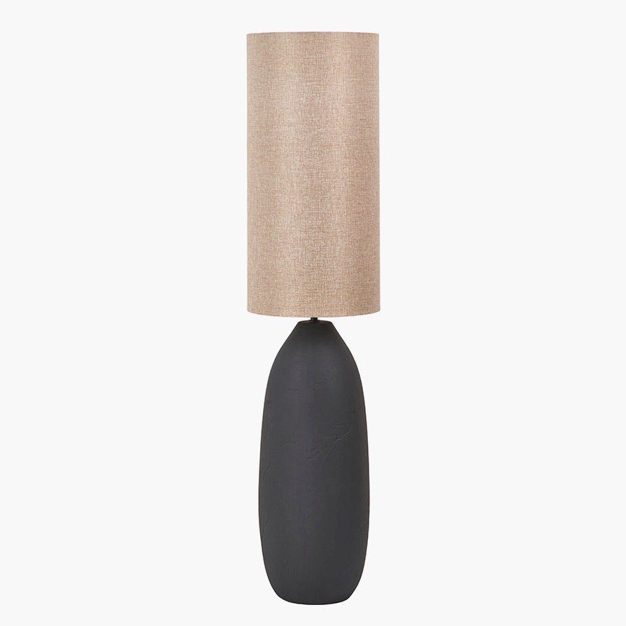 Erika Textured Ceramic Floor Lamp - Black4 - Duck Barn Interiors
