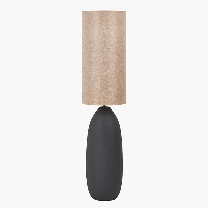 Erika Textured Ceramic Floor Lamp - Black4 - Duck Barn Interiors