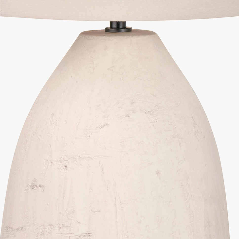 Erika Textured Ceramic Floor Lamp - White3 - Duck Barn Interiors