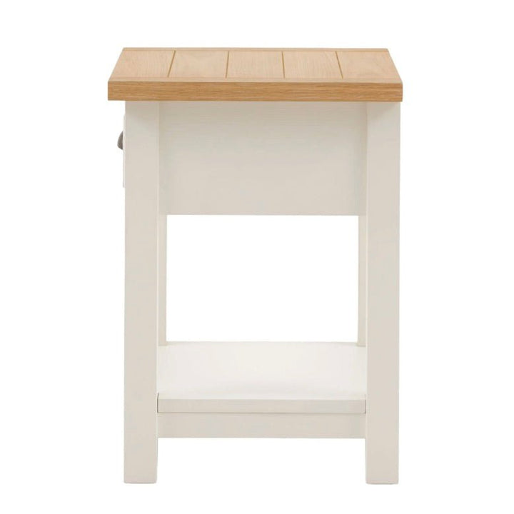 Eton 1 Drawer Bedside Table - White5 - Duck Barn Interiors