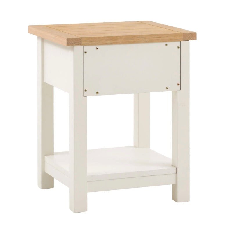 Eton 1 Drawer Bedside Table - White6 - Duck Barn Interiors