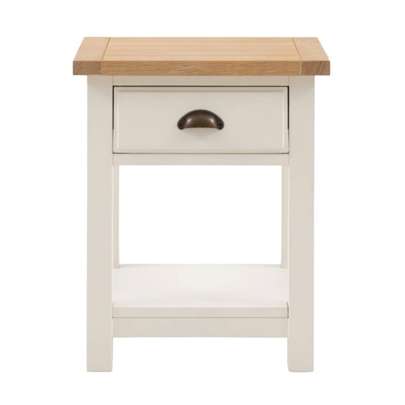 Eton 1 Drawer Bedside Table - White9 - Duck Barn Interiors