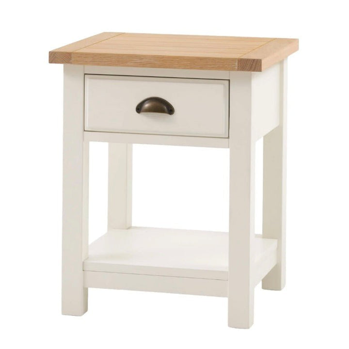 Eton 1 Drawer Bedside Table - White4 - Duck Barn Interiors