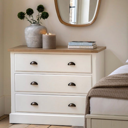 Eton 3 Drawer Chest - White