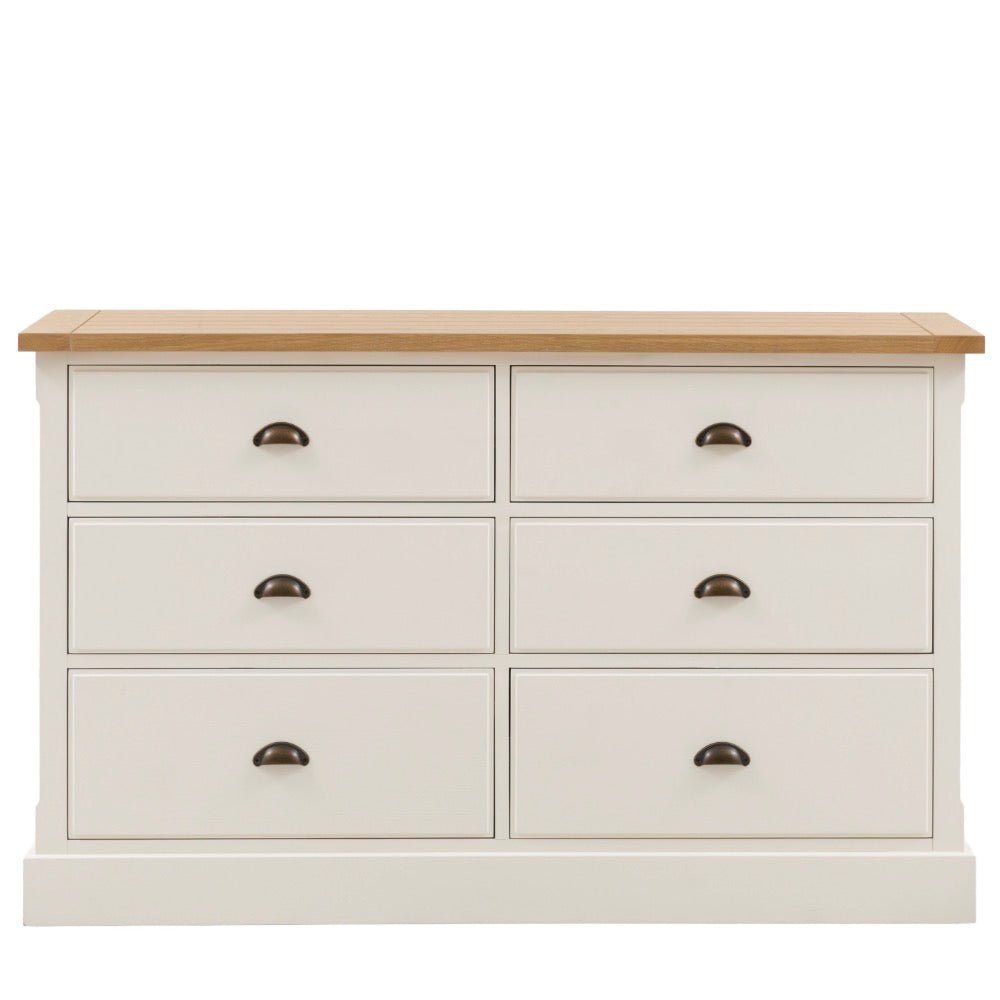 Eton 6 Drawer Chest - White2 - Duck Barn Interiors