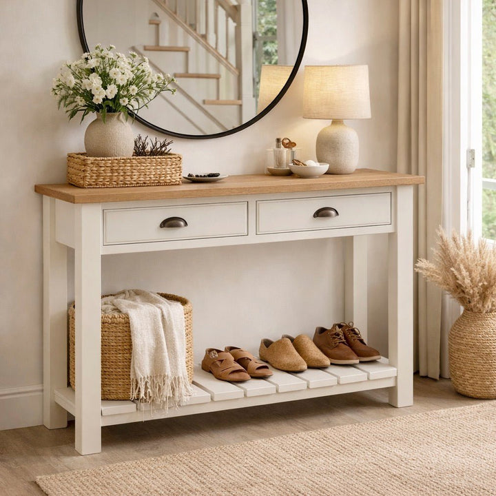 Eton Console Table - White1 - Duck Barn Interiors