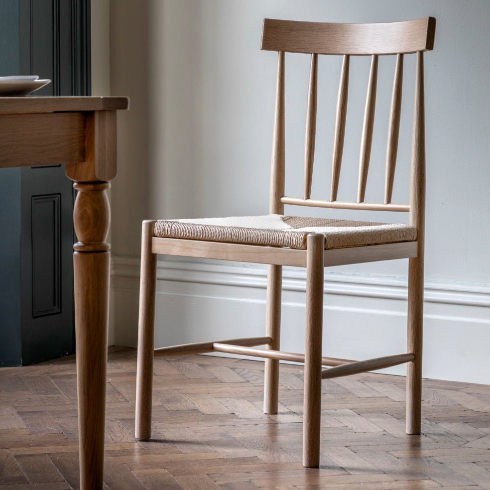 Eton Dining Chairs - Natural (Pair)1 - Duck Barn Interiors