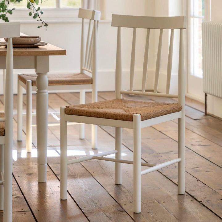 Eton Dining Chairs - White (Set of 2)1 - Duck Barn Interiors