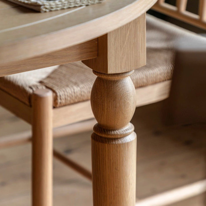Eton Round Extending Dining Table - Natural3 - Duck Barn Interiors