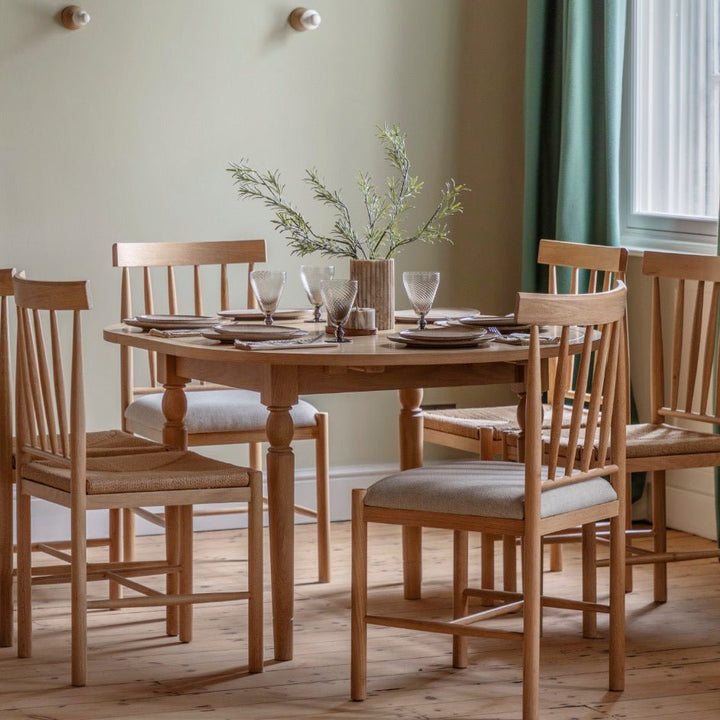 Eton Round Extending Dining Table - Natural4 - Duck Barn Interiors