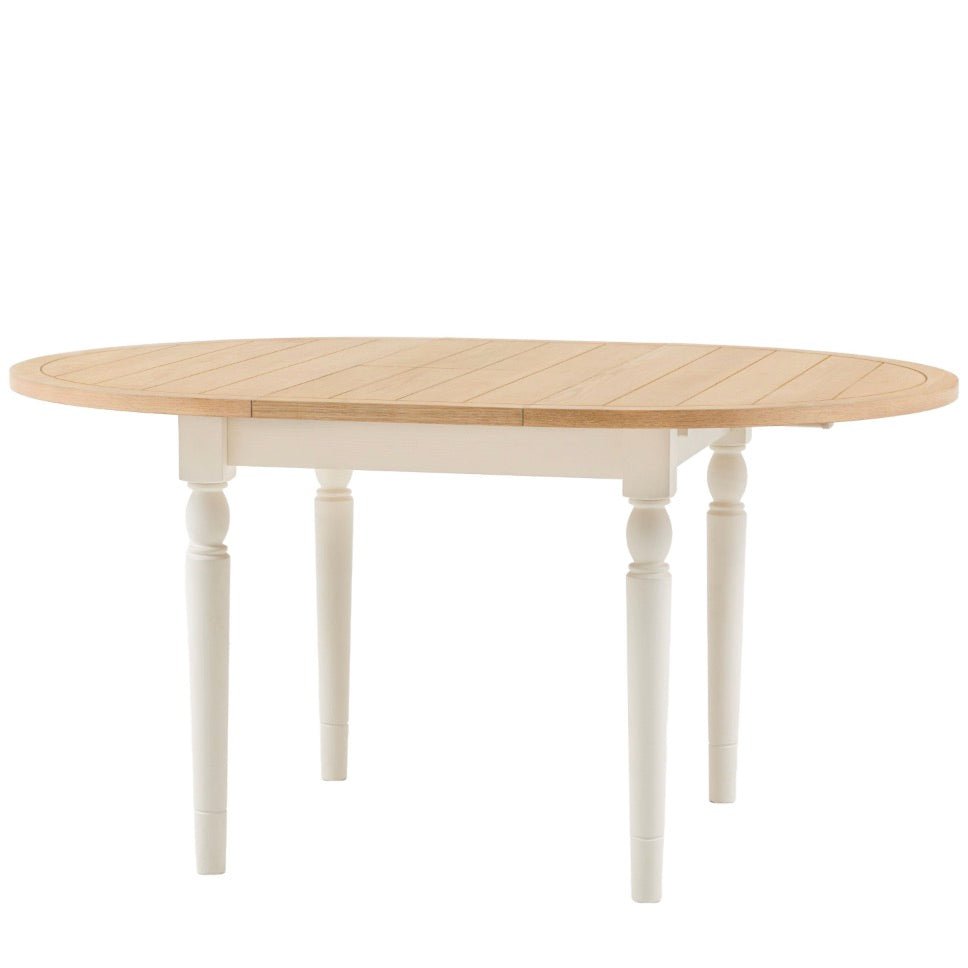 Eton Round Extending Dining Table - White5 - Duck Barn Interiors