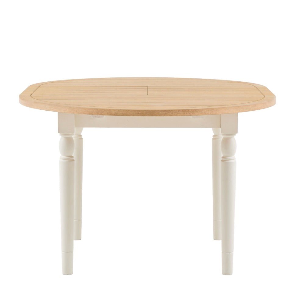 Eton Round Extending Dining Table - White6 - Duck Barn Interiors