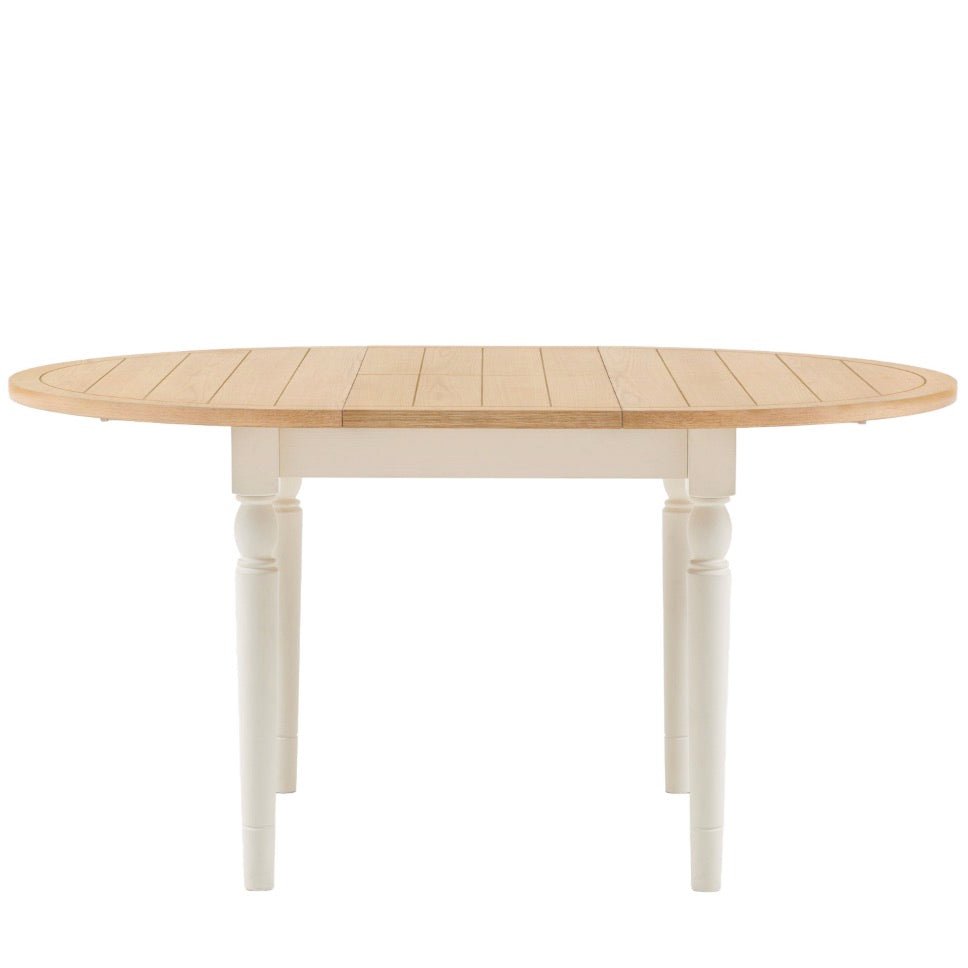 Eton Round Extending Dining Table - White9 - Duck Barn Interiors