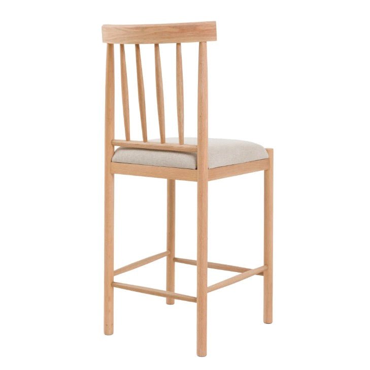 Eton Upholstered Bar Stool - Natural (Set of 2)4 - Duck Barn Interiors