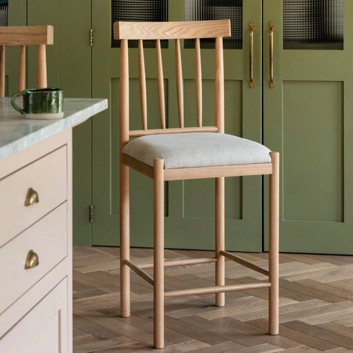 Eton Upholstered Bar Stool - Natural (Set of 2)1 - Duck Barn Interiors
