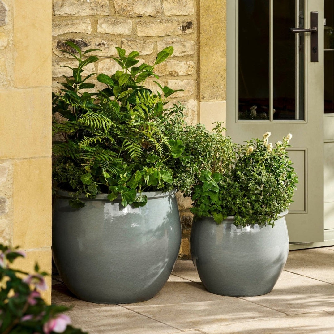 Ettington Ceramic Grey Planter1 - Duck Barn Interiors