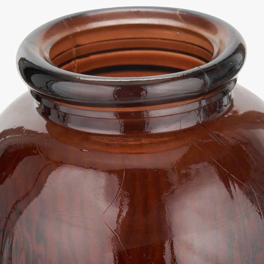 Extra Large Tall Recycled Glass Vase - Brown3 - Duck Barn Interiors