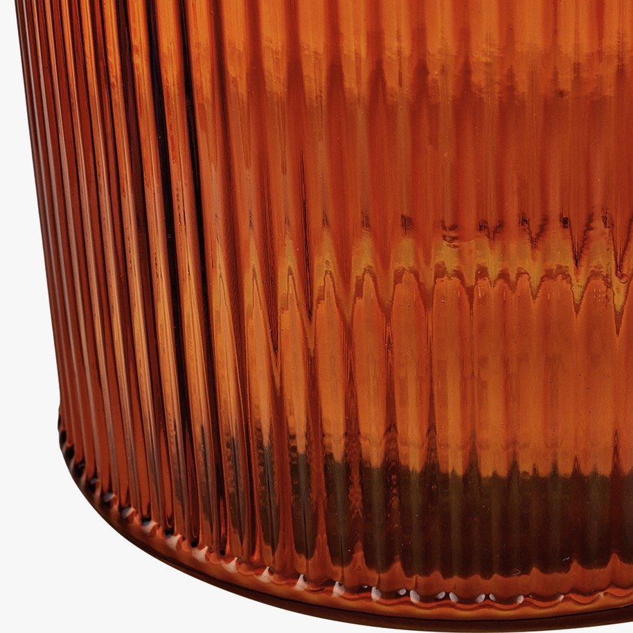 Extra Large Tall Recycled Glass Vase - Orange3 - Duck Barn Interiors