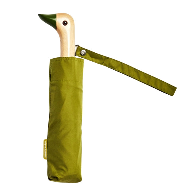 Olive Compact Eco-Friendly Duck Umbrella