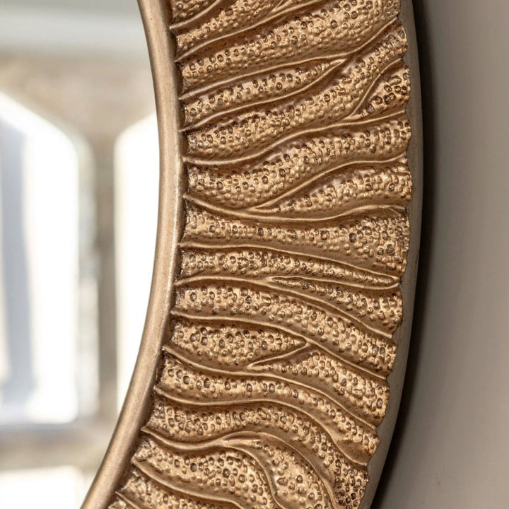 Falia Round Mirror - Gold2 - Duck Barn Interiors