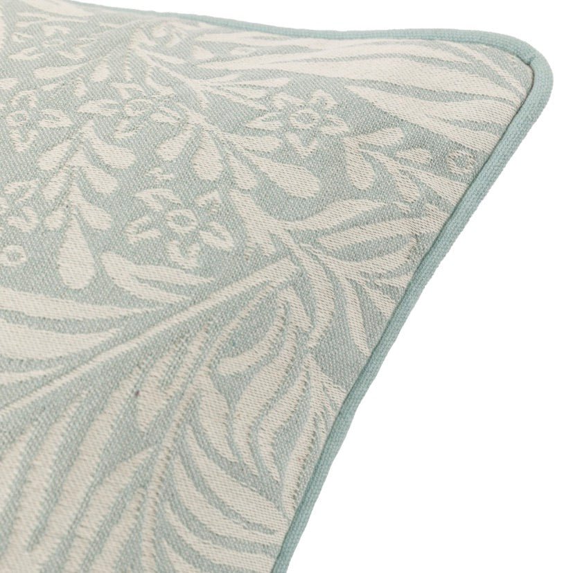 Fallow Leaf Woven Cushion - Duck Egg3 - Duck Barn Interiors