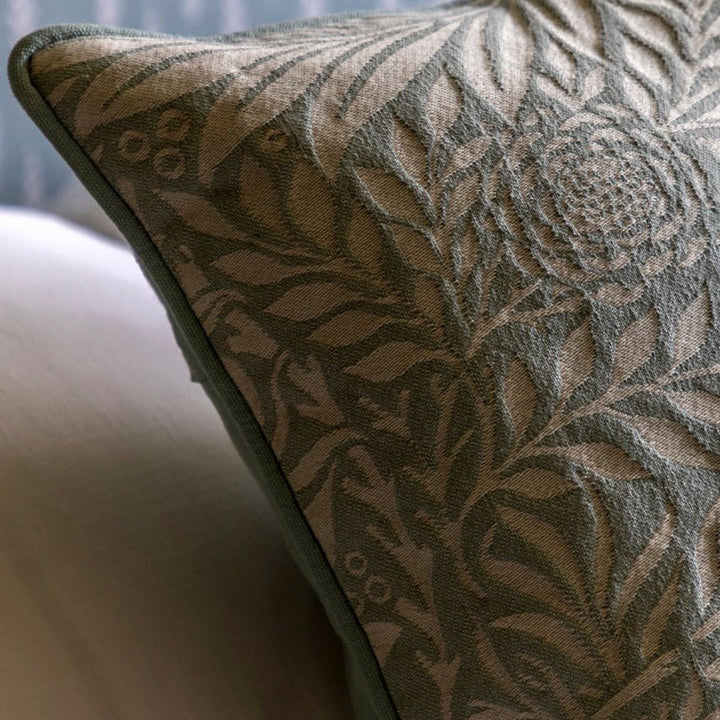 Fallow Leaf Woven Cushion - Duck Egg7 - Duck Barn Interiors