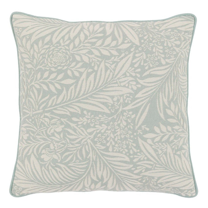 Fallow Leaf Woven Cushion - Duck Egg2 - Duck Barn Interiors