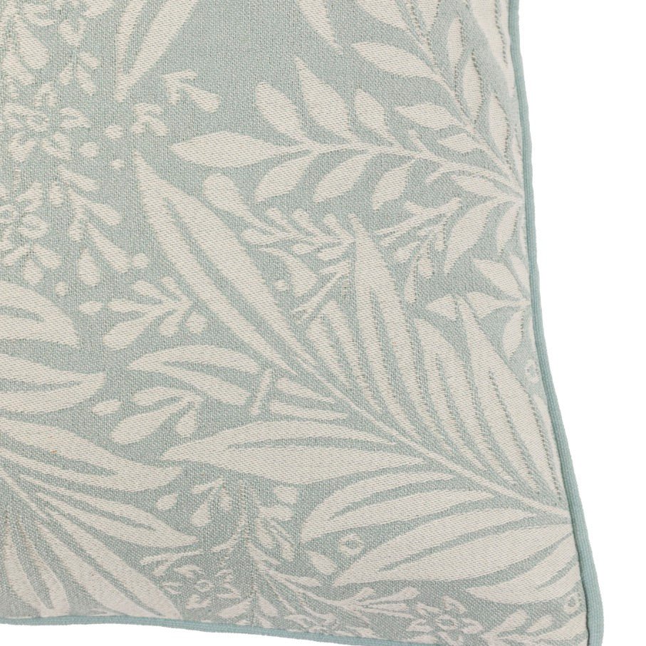 Fallow Leaf Woven Cushion - Duck Egg5 - Duck Barn Interiors