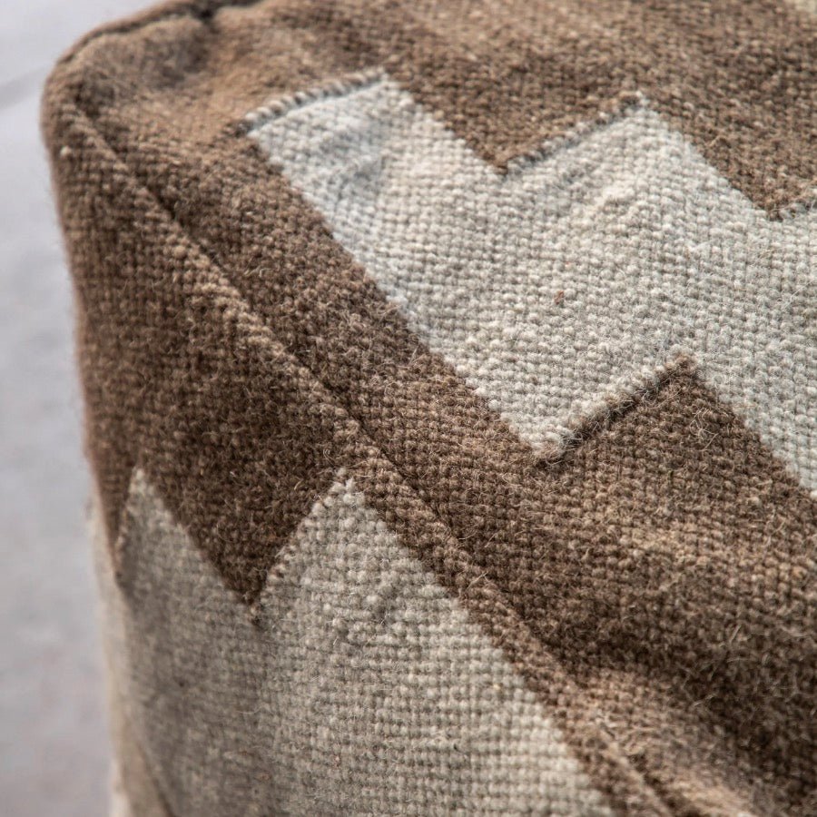 Falun Tonal Pouffe - Biscuit2 - Duck Barn Interiors