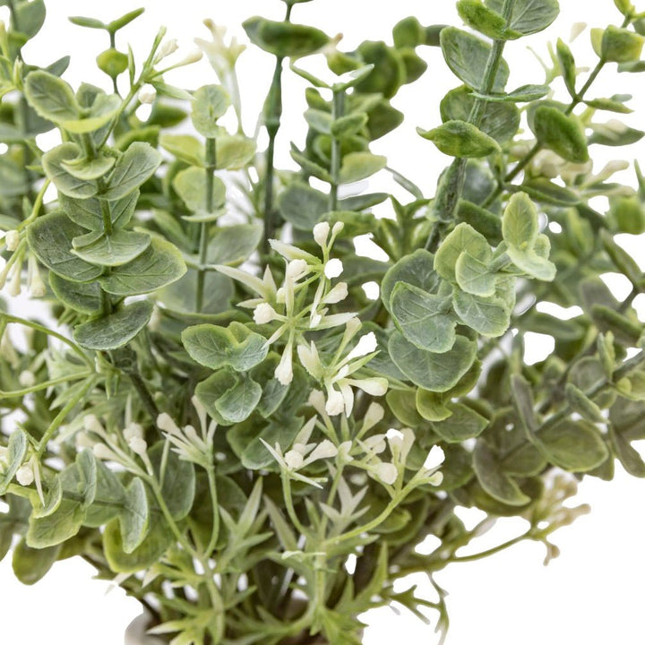 Faux Eucalytpus in Retro White Vase5 - Duck Barn Interiors