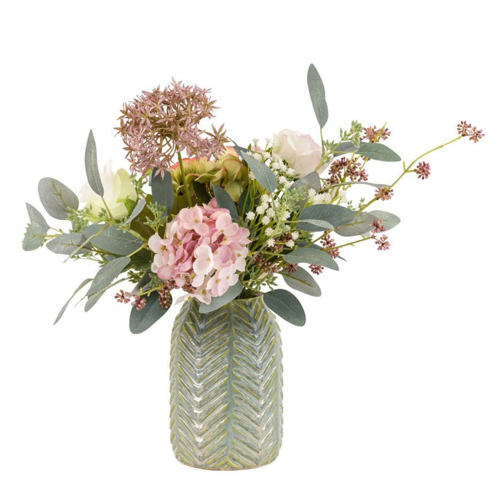 Faux Hydrangea Ceramic Vase Arrangement7 - Duck Barn Interiors