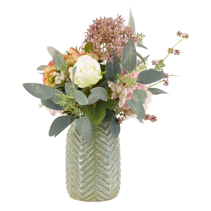 Faux Hydrangea Ceramic Vase Arrangement6 - Duck Barn Interiors