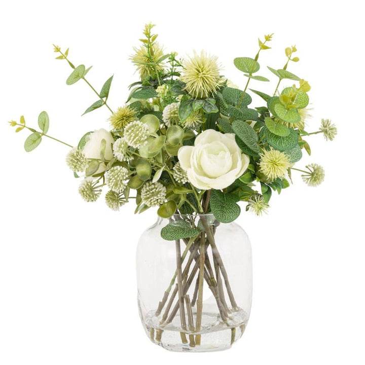 Faux Rose Eucalyptus Vase Arrangement5 - Duck Barn Interiors