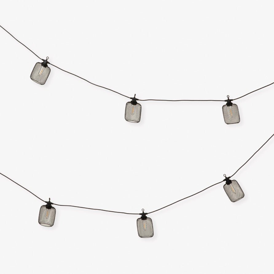 Festoon Cylinder Solar Lights - Black6 - Duck Barn Interiors