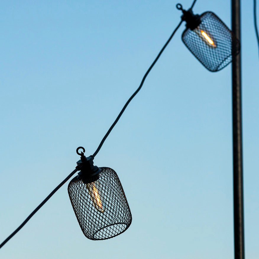 Festoon Cylinder Solar Lights - Black3 - Duck Barn Interiors